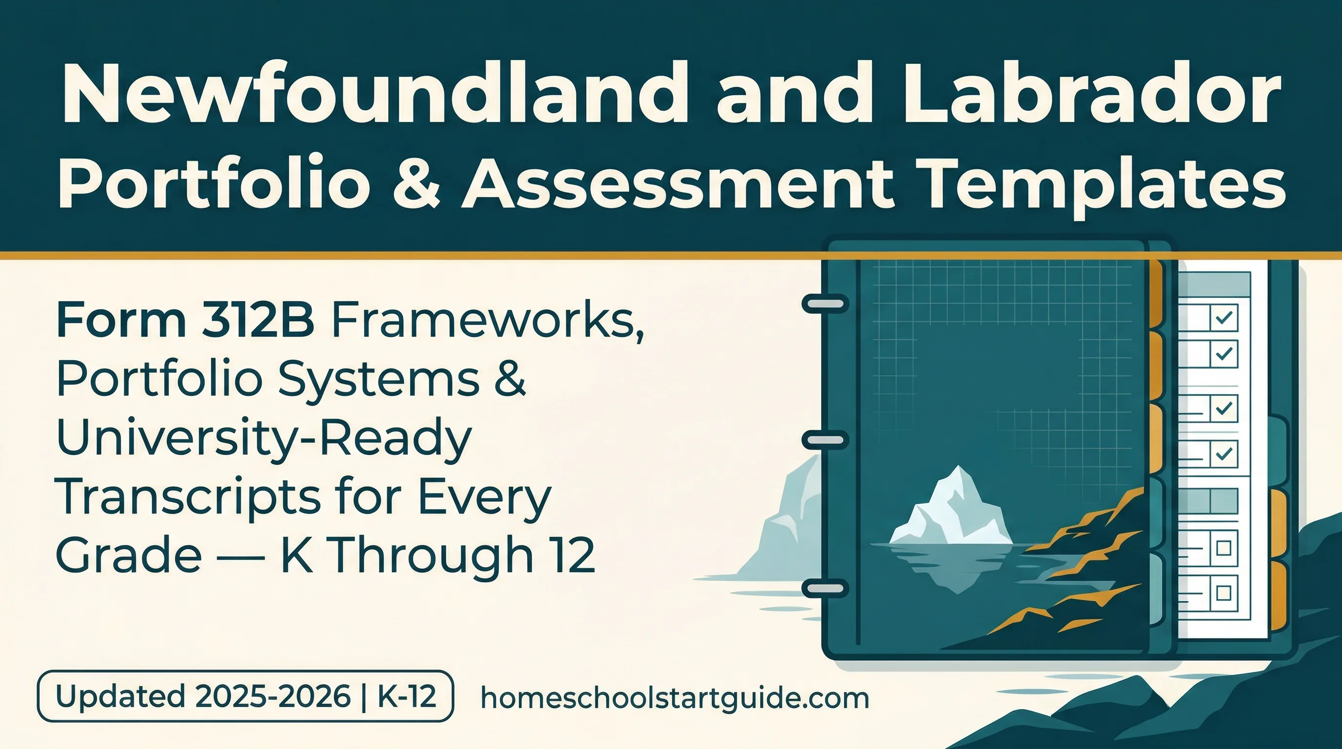 Newfoundland and Labrador Portfolio & Assessment Templates — Document Your Homeschool, Pass Form 312B, Build a MUN-Ready Record